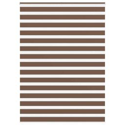 Jaluzea tip zebra maro latime tesatura 150,9 cm poliester GartenMobel Dekor