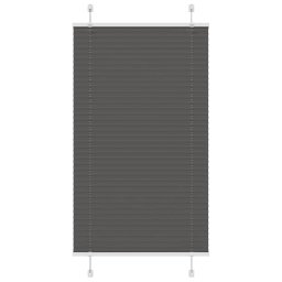 Jaluza plisata negru 75x150 cm Latime tesatura 74,4cm poliester GartenMobel Dekor