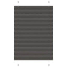 Jaluza plisata negru 85x150 cm Latime tesatura 84,4cm poliester GartenMobel Dekor