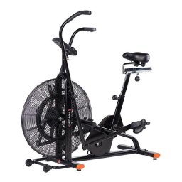 Bicicleta fitness MP6548 cu rezistenta pe baza de aer, 133x68x138 cm, volanta 2 kg, reglabila, roti de transport, LCD, Senzori si indicatori de performanta