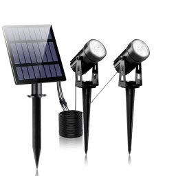 Lumini solare de grădină cu panou solar - 2 bucăți