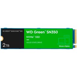 SSD WD Green SN350 2TB M2 2280 PCIe Gen3 x4 NVMe QLC- Read/Write: 3200/3000 MBps- IOPS 500K/450K- TBW: 100 WDS200T3G0C-00AZL0