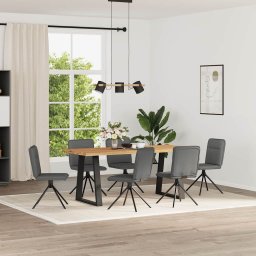 Scaune de sufragerie, 6 buc., gri închis, material textil GartenMobel Dekor