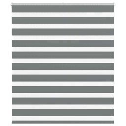 Jaluzea tip zebra gri închis latime tesatura 130,9 cm poliester GartenMobel Dekor