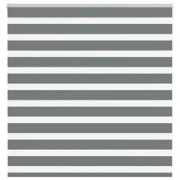 Jaluzea tip zebra gri închis latime tesatura 135,9 cm poliester GartenMobel Dekor
