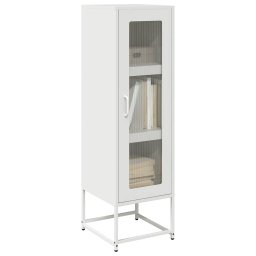 Dulap înalt, alb, 36x39x123 cm, otel laminat la rece GartenMobel Dekor