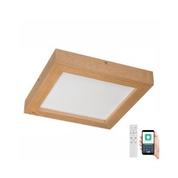 Plafonieră LED dimabilă Brilagi WOODY FRAME LED/24W/230V stejar 30x30 cm IP44 + telecomandă