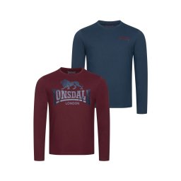 Lonsdale Men's long-sleeved shirt regular fit double pack