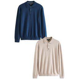 Next Tricou bej / bleumarin