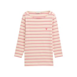 TOM TAILOR Tricou bej deschis / rosé / roșu bordeaux / alb