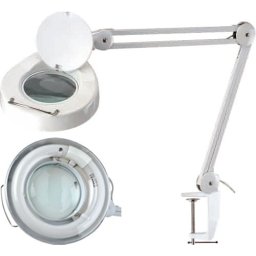 Lampă de masă cu lupă Mărire:5dpt(x2,25) LAMP-LUP-5DMET