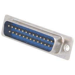 Soclu D-Sub PIN:25 tată drept THT aurit DS25P