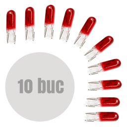 Bec pentru bord T5 12V 1.2W Pret / set de 10buc BAA003