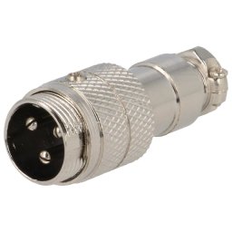 Mufă pentru microfoane tată PIN: 3 pe cablu drept
