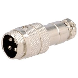 Mufă pentru microfoane tată PIN: 4 pe cablu drept