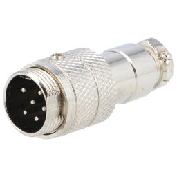 Mufă pentru microfoane tată PIN: 6 pe cablu drept