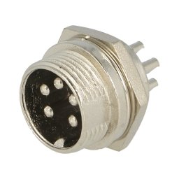 Soclu pentru microfoane tată PIN: 5 pt.montare pe panou