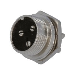 Soclu pentru microfoane tată PIN: 3 pt.montare pe panou