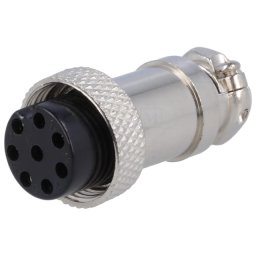 Mufă pentru microfoane mamă PIN: 8 pe cablu drept