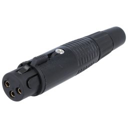 Mufă XLR mamă PIN: 3 drept pe cablu aurit