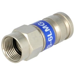 Mufă F tată drept 75Ω RG6 7,54mm crimpare pe cablu 3GHz