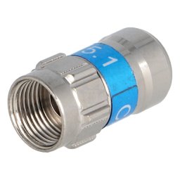 Mufă F tată drept RG6 7,1mm crimpat pe cablu