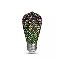 Bec cu filament LED E27 3W 3000K 3D V-TAC VT-2223