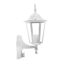 Lampa de gradina, prindere perete, cu senzor E27 Alb mat