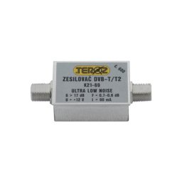 Amplificator antenă Teroz 600X, zgomot redus, UHF, G17dB, F0.7dB, U 120dBµV, FF
