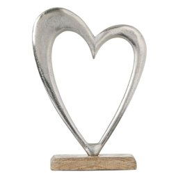 Decoratiune pentru masa, Inima, Metalizata 20x6x28 cm