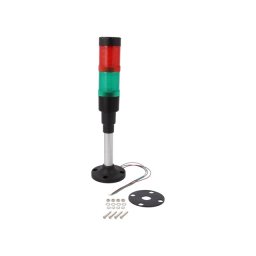 Semnalizator: coloană de semnalizare LED roşie/verde 24VDC