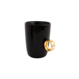 Cană inel neagră/aurie GADGET MASTER