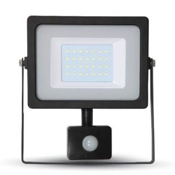 Proiector LED SMD 20W 6400K IP65 CU SENZOR MISCARE NEGRU