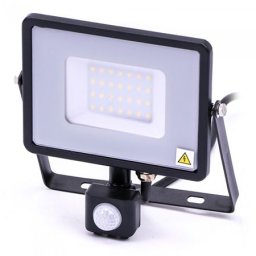 Proiector LED SMD 30W 4000K IP44 CU SENZOR MISCARE - NEGRU/GRI