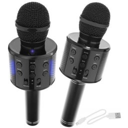 Microfon karaoke negru cu difuzor