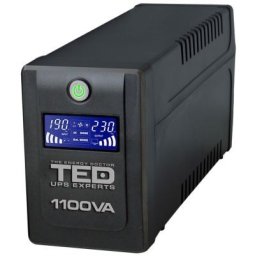 UPS 1100VA/600W LCD Line Interactive AVR 4 schuko USB Management TED Electric TED001573