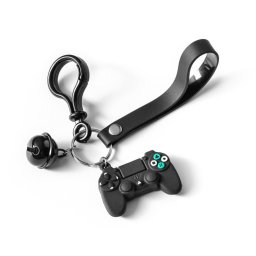 Breloc Gamer cu clopoțel - NEGRU