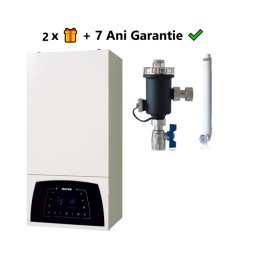 2 Cadouri + 7 Ani Garantie Centrala Motan Condens Plus 100 29 kW , Filtru Antimagnetita Kit Evacuare