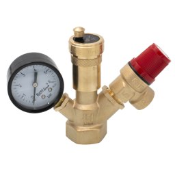 Kit de siguranta 3 bari/1" - Grup siguranta - pentru centrale lemne si termoseminee