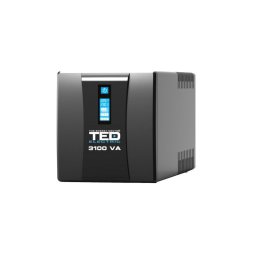 UPS 3100VA 1800W cu Stabilizator si Management, 3x Schuko, Ecran LCD si 4x Acumulator 12V 9Ah, TED Electric TED004673