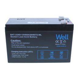 Acumulator plumb acid Well 12V 9AH, terminal T2