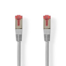 cablu de retea sf/utp nedis, cat6, patch cord, 30m, gri