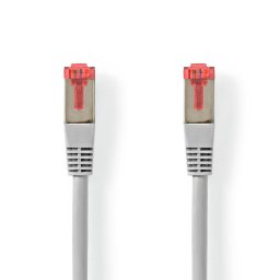 cablu de retea s/ftp nedis, cat6, patch cord, 15m, gri