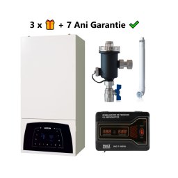 3 Cadouri + 7 Ani Garantie Centrala termica Motan Condens Plus 100 35 kW Stabilizator Servo Filtru Antimagnetita Kit Evacuare