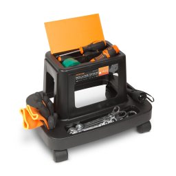 handy - scaun de lucru pe rotile, cu compartimente pentru scule