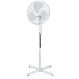 Ventilator camera, de podea, 40W, 3 trepte de viteză, elice 40 cm, oscilație 90°, protecție termică, înălțime ajustabilă, alb