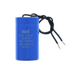 condensator pornire motor 250v 200uf cu fir well