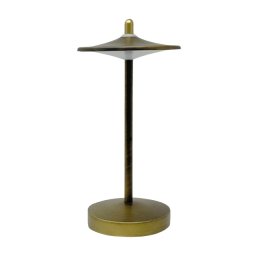 lampa de masa led 1w 130lm 3000k reincarcabila aluminiu bronz sake kelu
