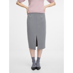 Fustă midi gri ORSAY, model șaibă