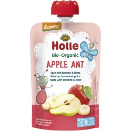 Piure bio de mere cu banane si pere pentru copii +6 luni, fara gluten bio 100g